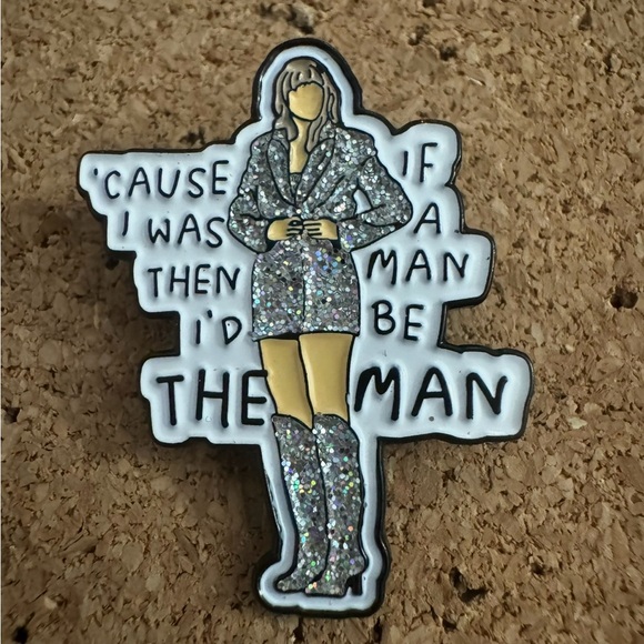 Taylor Swift Jewelry - Taylor Swift The Man Pin - Lover album inspired Midnights